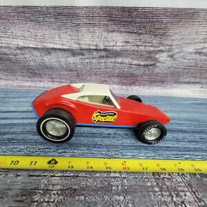 Vintage Nylint Grand Prix Special pressed steel Coupe race car red, white, blue